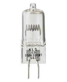 JCD100V300WT　フィリップス（KLS)　　定格電圧100Ｖ　消費電力300Ｗ　色温度3100k　平均寿命300h　LCL30mm A外径16mm　全長50mm　口金G6.35