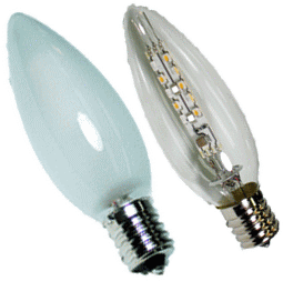 アサヒ（旭光電機工業）　LEDシャンデリア電球　1.8W　フロスト