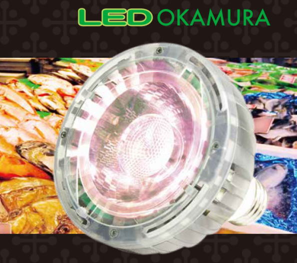 岡村電産（OKAMURA）☆エコ之助 BIG 食品専用LED☆LDR15L-M エコ之助BIG15W 食品用LEDランプ