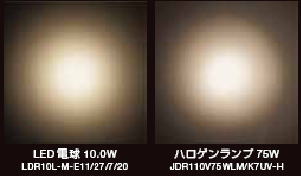 ウシオ｜LDR10L-M-E11/27/7/20｜70φLED電球ダイクロハロゲン形 色温度